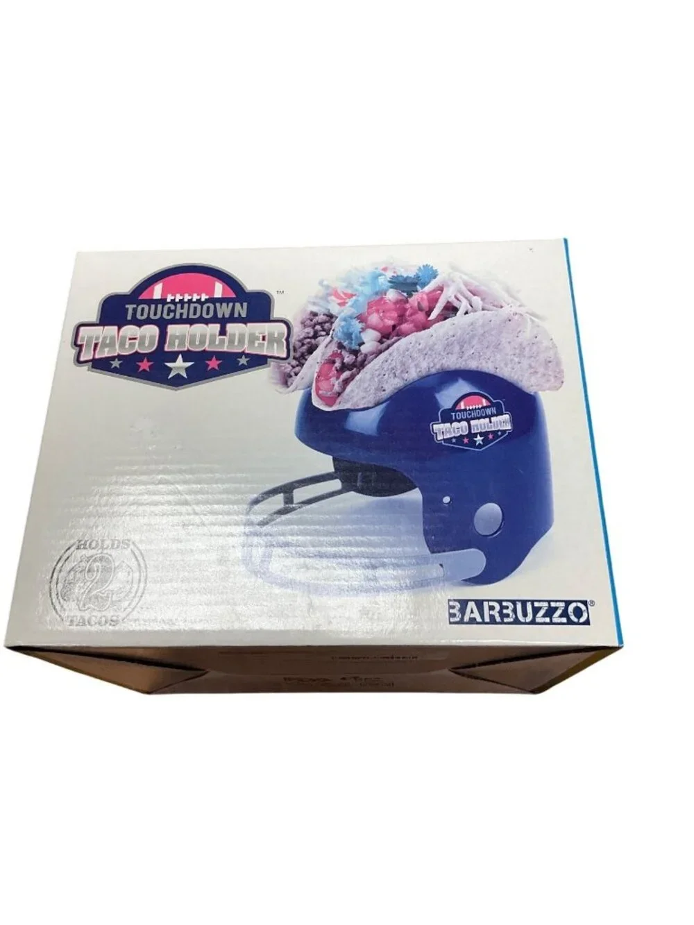 Touchdown Taco Holder Football-Themed Novelty Holds 2 Tacos BarBuzzo New In Box - Picture 3 of 4
